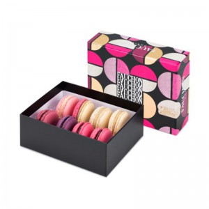 Varm försäljning macaron förpackningslåda med lock macaron box design